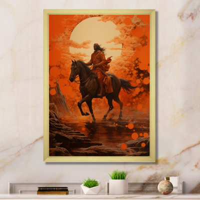 «Hinduism Suryas Dawn Orange I», reproduction d'art sur toile