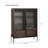 51.2" Tall Lighted Display Cabinet with Tempered Glass Door, Metal Legs, LED Curio Cabinet, Modern minimalist style, for Living Room, Office, Study-1939627529