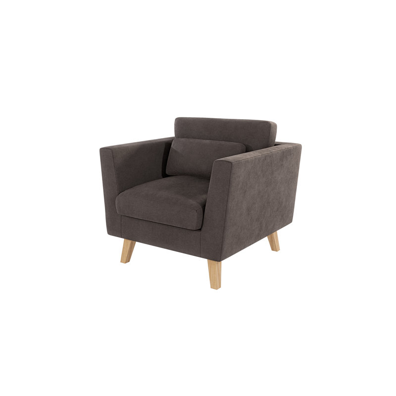  Scandinavian Armchair, Brown - Khaki