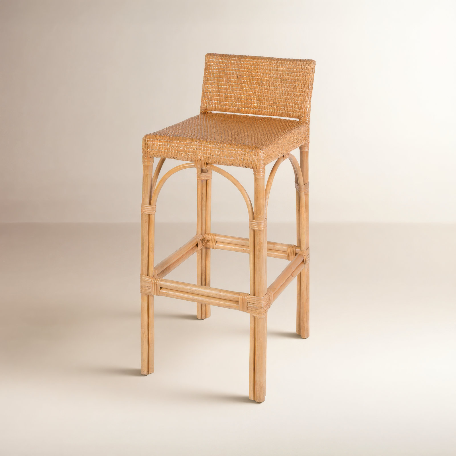 Estella Counter Stool, Natural Brown, Bar Stool (30" Seat Height)
