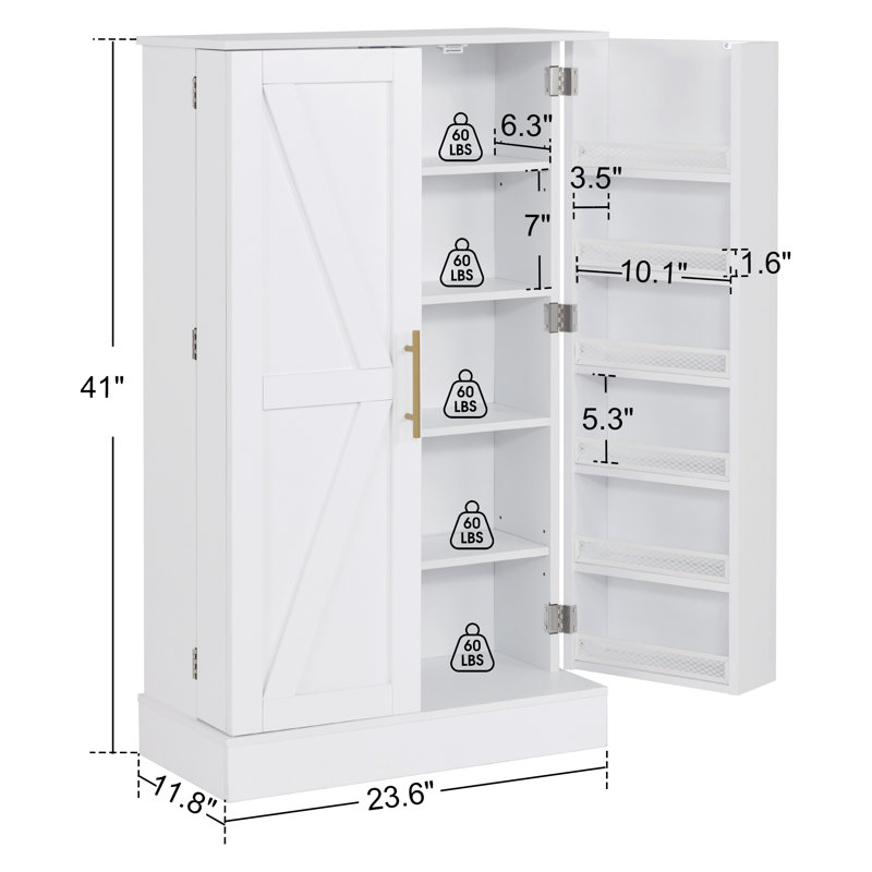 Armoire de rangement multifonctionnelle avec tablette réglable