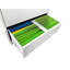 Classeur verrouillable en métal blanc, classeur à 4 tiroirs pour le bureau à domicile, rangements de différentes tailles, rangement de longue durée verrouillable-817376249