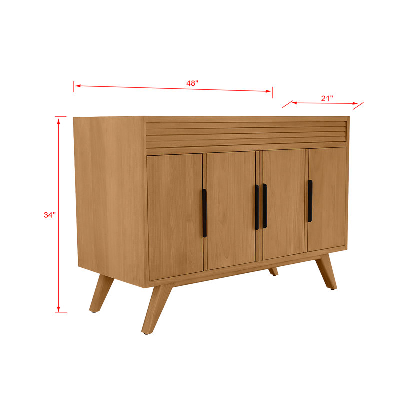 Taylor 48 in. W Single Bathroom Vanity Base, Natural Teak