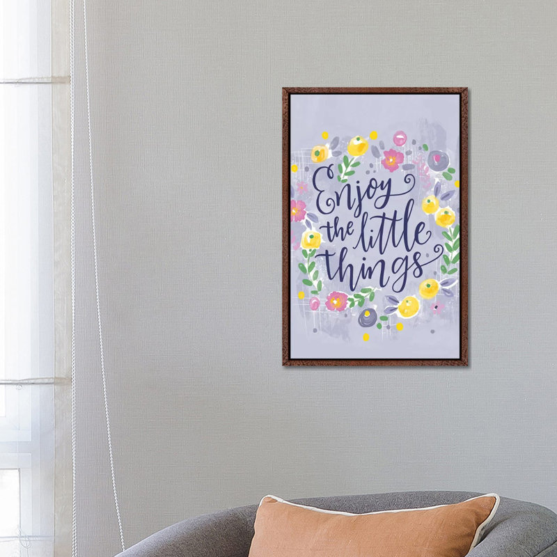 Everyday - Be Fab And Grow III by Loni Harris - Print on Canvas, 66.04cm H x 45.72cm W x 3.81cm D, Classic Brown Wood Framed