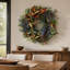 Couronne artificielle de 66 cm (26 po) de feuillage et de baies d'automne mélangés pour porte d'entrée, décoration murale intérieure de style ferme pour les récoltes d'automne et Thanksgiving
