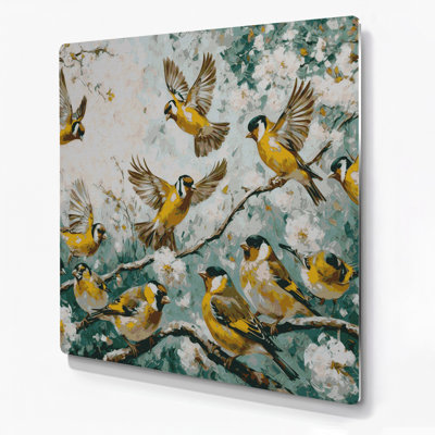Art mural en métal oiseaux