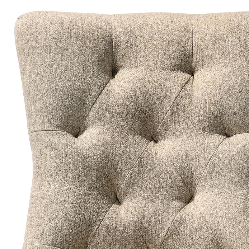 Ensemble de 2 chaises d'appoint en tissu Farren, Tissu beige
