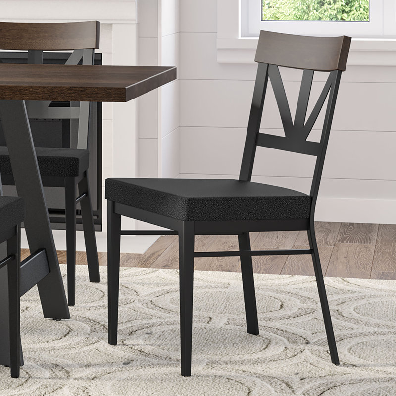 Chaise en métal massif, Polyester gris anthracite