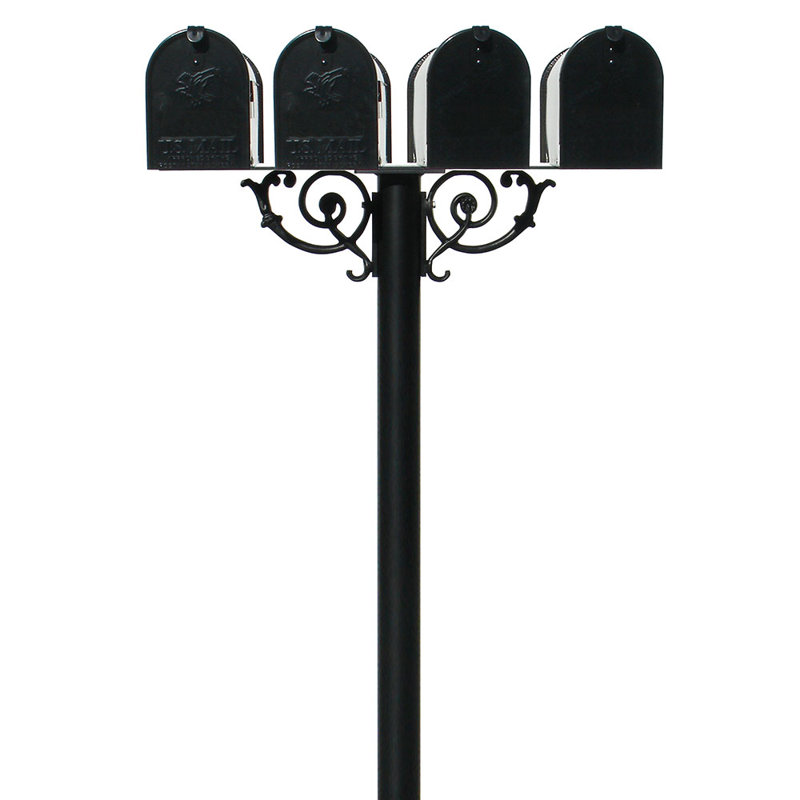Hanford Aluminum Post Mounted Mailbox