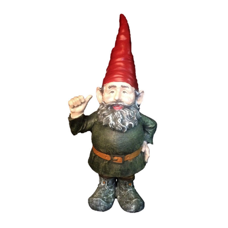 Statue de jardin gnomes «Old World Gnomes Rumple», 20" H x 9" lx 5.5. "D