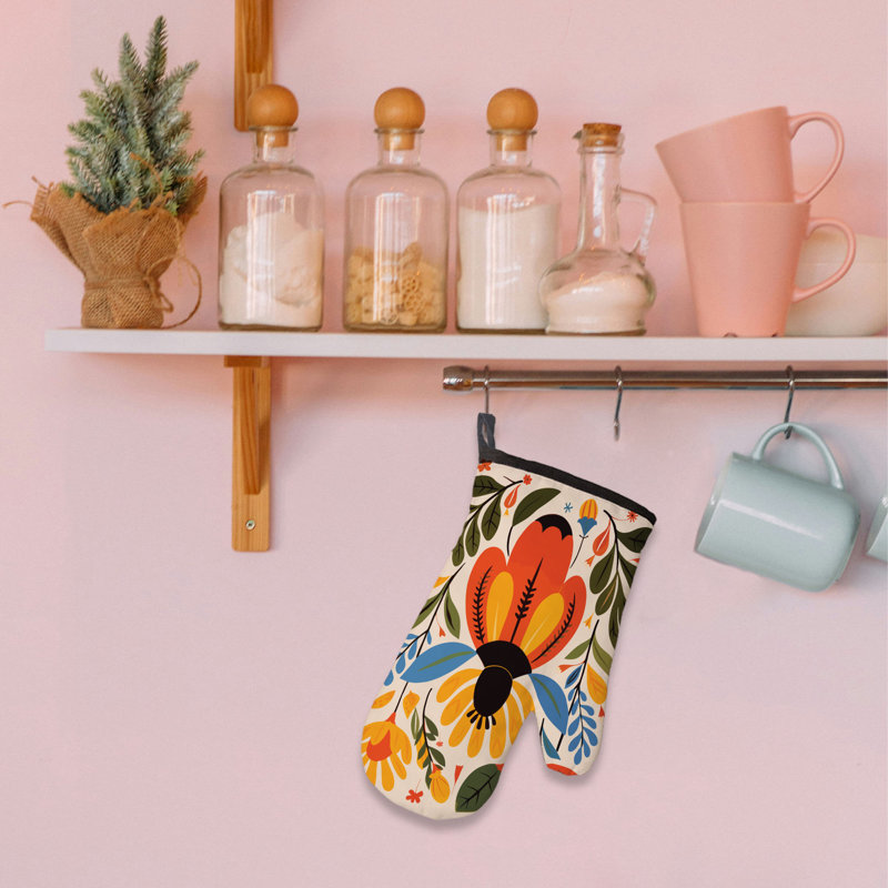 Sergé en coton à motif de fleurs fluides