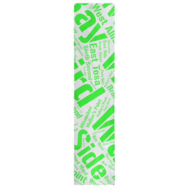 Chemin de table blendtable en coton, 72 po x 16 po, Vert, Milwaukee