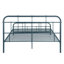 Structure de lit double en métal avec tête et pied de lit arrondis, lit plateforme rose pour la chambre à coucher-654780241-654780243