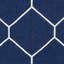 Tapis géométrique en laine / coton tissé à la main Rodgers - blanc / bleu-754581644