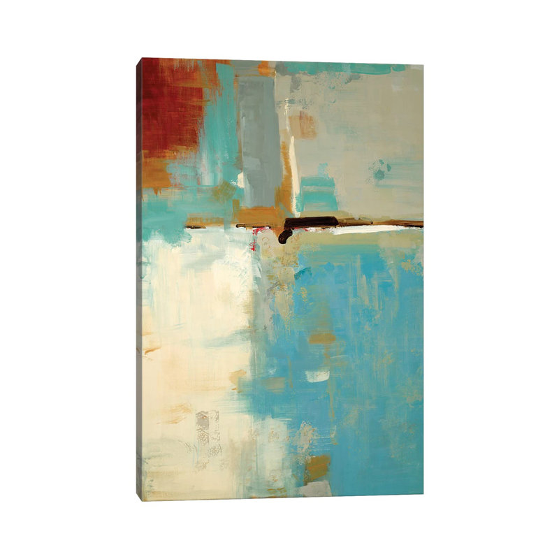 Quad Fusion I by Sally Swatland - Painting, Wrapped Canvas, No Mat, 40" H x 26" W x 1.5" D