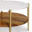 Wagner 30"W Solid Acacia Wood and Marble Mid-Century Modern Round Coffee Table with Gold Metal Base