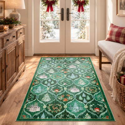 Tapis lavable antidérapant Laraven Christmas