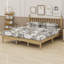 Lit plateforme en bois avec tête de lit en forme de gourde, lit plateforme de style rétro avec support à lattes en bois-751993043