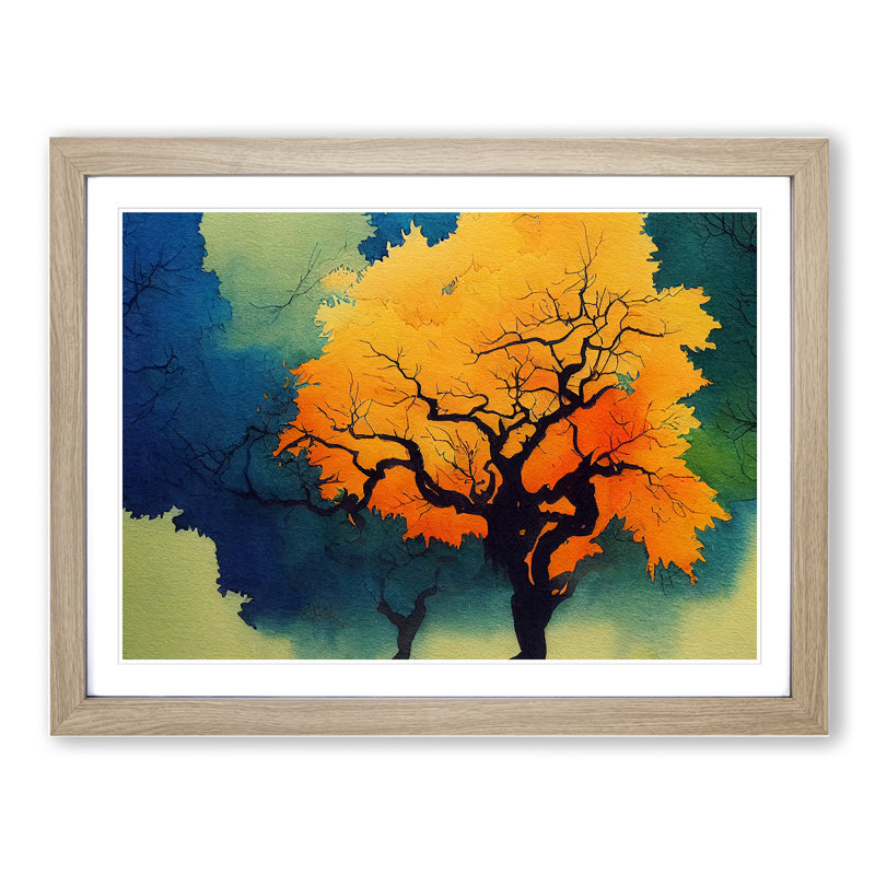 A Beauteous Tree - Single Picture Frame Print, 34cm H x 46cm W x 2cm D, Oak Framed