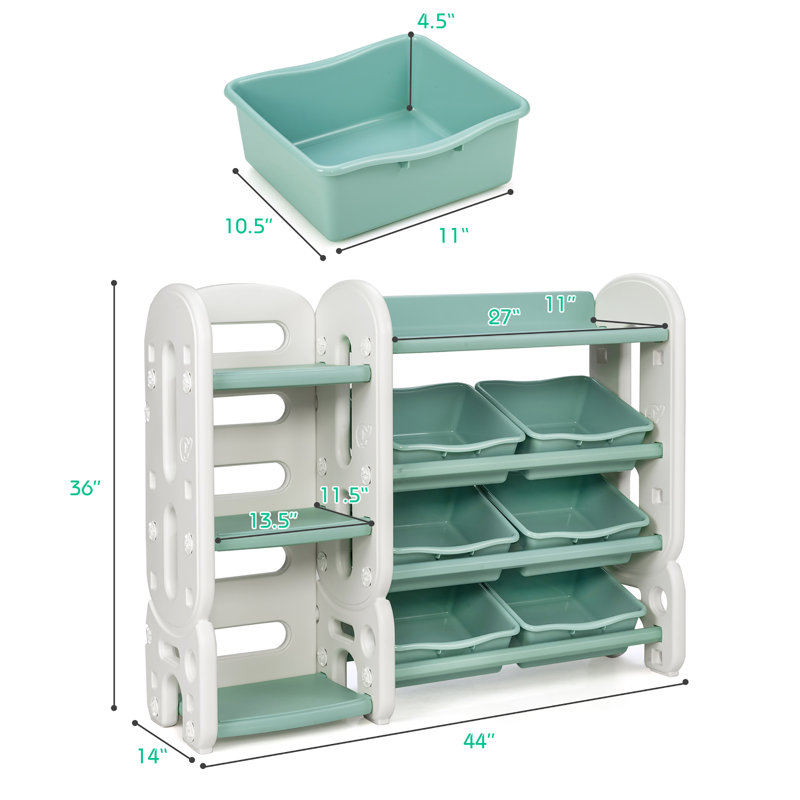 Arwood Toy Organizer, Green/White