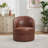 29'' Genuine Leather Swivel Barrel Chair-120347410
