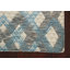 Tapis de la surface en laine marocain/ivoire 5 pi 3 po x 7 pi 11 po one-of-kind à la main noué la new age