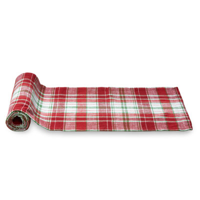 Winter Plaid 90" Cotton Table Runner