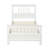 Twin Size White Solid Wood Platform Bed with Slatted Headboard and Footboard, Durable Bed Frame No Box Spring-971657287