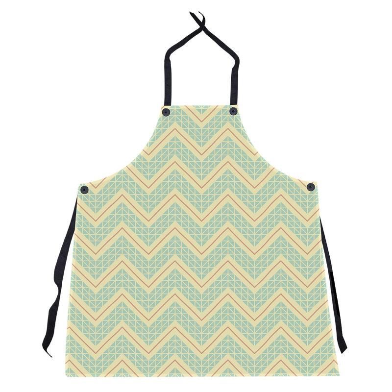 Stephenie Bib Apron, Green Orange/Yellow