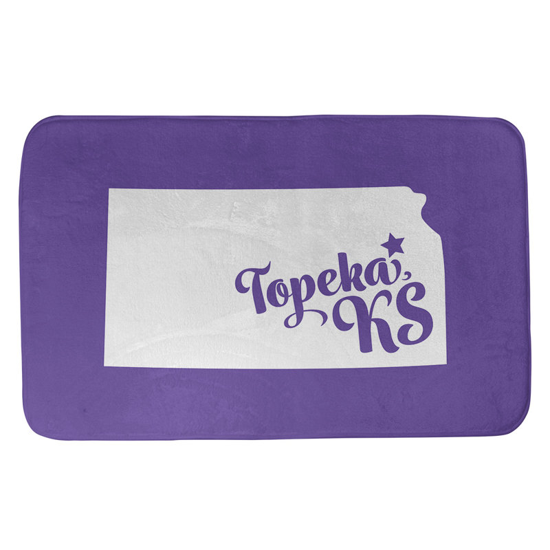 Tapis pour salle de bain kansas topeka, l 21 po x L 34 po, Mauve