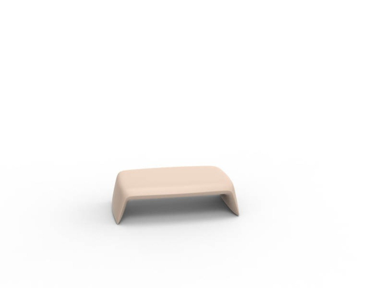 Blow Plastic/Resin Coffee Table, Cream