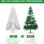 Arbre de Noël artificiel blanc de 8 pi avec fil mémoire, 1430 pointes, structure à charnières, illuminez vos vacances en intérieur-366949940