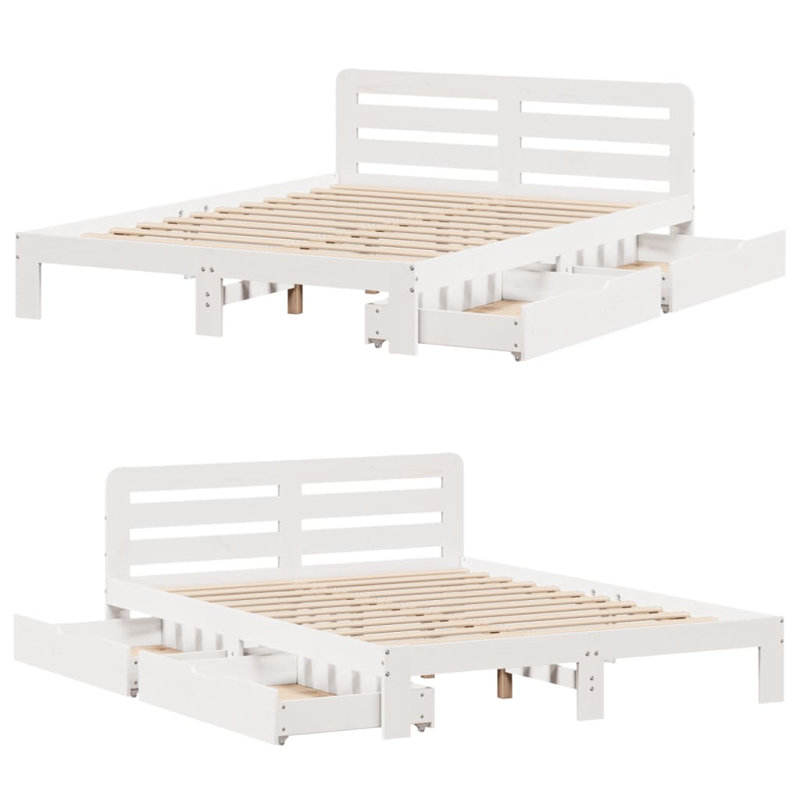 Solid Wood Bed Frame, 144 x 203.5cm