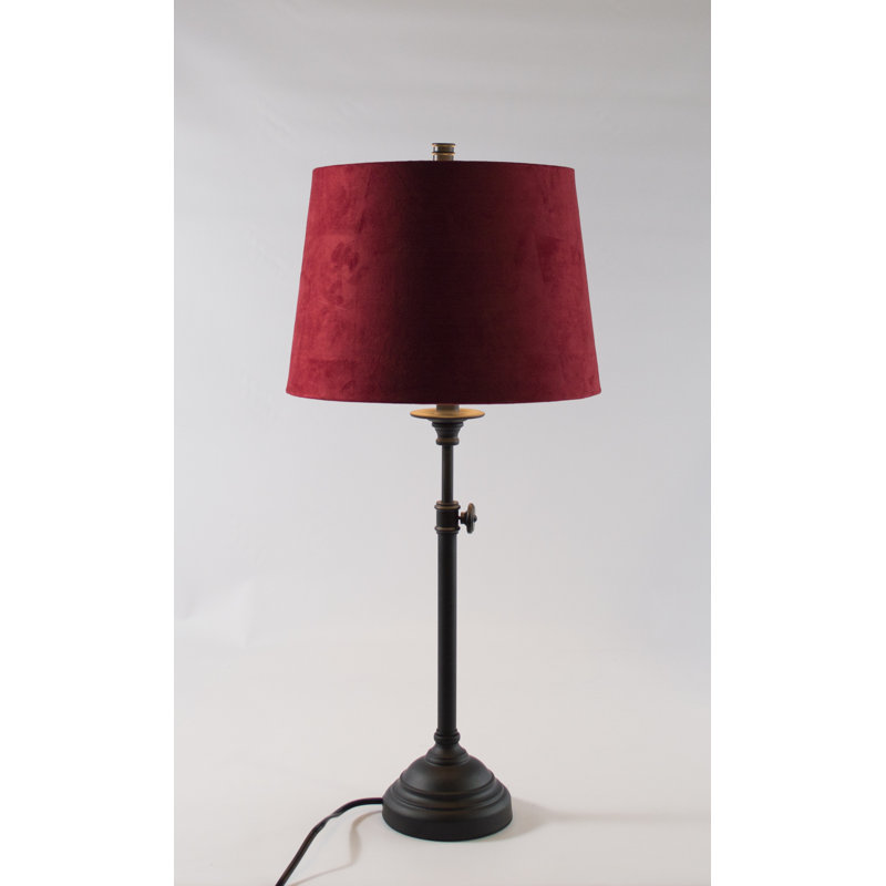 Lampe de table 30 ", Suède rouge, Noir