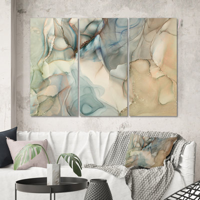 Abstract Grey Tender Liquid Art Canvas Modern - Tender Liquid Art I