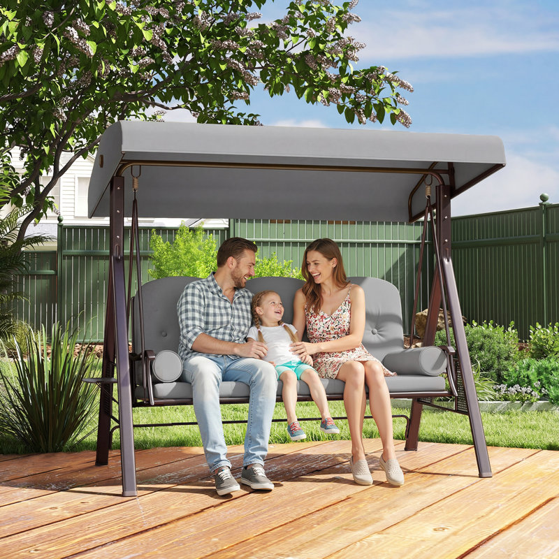 3 Person Porch Swing with Canopy