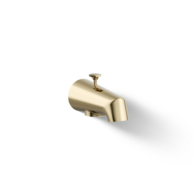 Antique Standard 4-7/8" Diverter Bath Spout with Disc-Shaped Knob, Vibrant French Gold