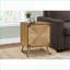 Table basse de style Mid-Century en noyer clair avec porte en ruppie maritime, peu encombrante et facile à nettoyer pour le salon