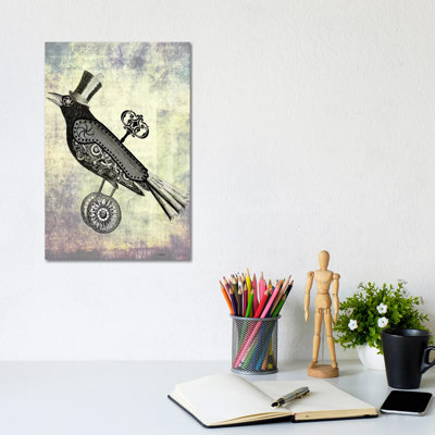 Steampunk Crow 1 Piece Wrapped Canvas Painting