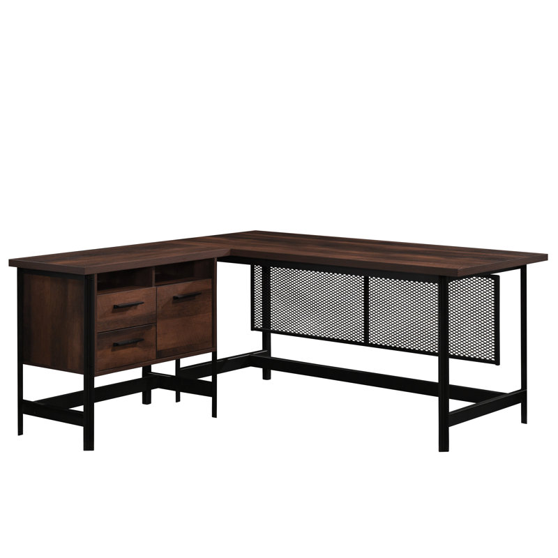 L-Shaped Steel Computer Desk