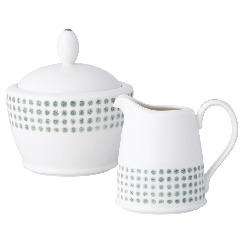 Noritake Hammock Sugar & Creamer Set, Green