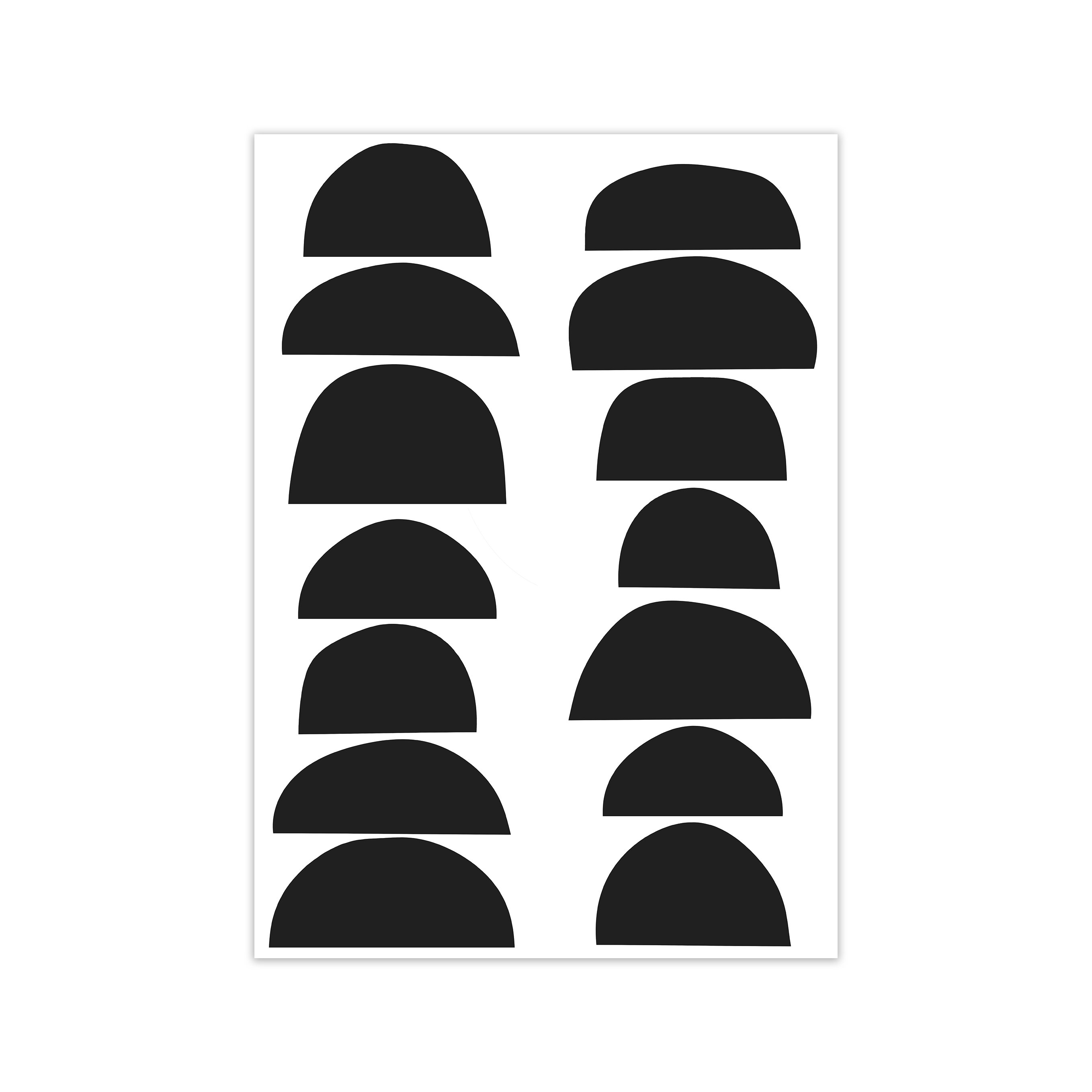 Norden Home Black Half Circles Original - Graphic Art Print on Paper ...