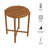 Akeya Round 35 Inch Outdoor Teak Wood Round Bar Table In Natural-125185443