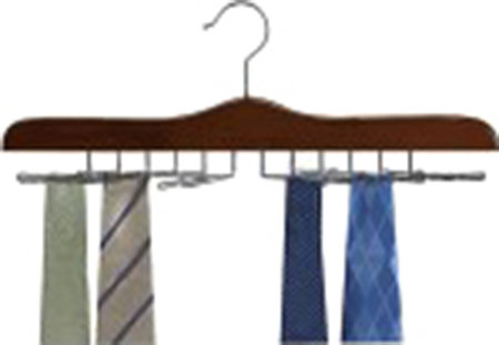 Rangement suspendu 24 crochets, Noyer / Chrome