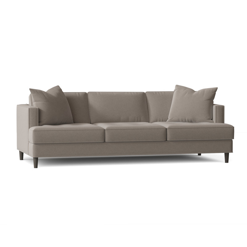 Upholstered 84'' Sofa, Gypsy Platinum Performance Microfiber