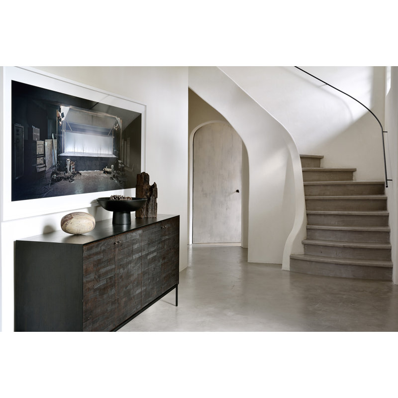 Grooves 80'' W Solid Wood Sideboard