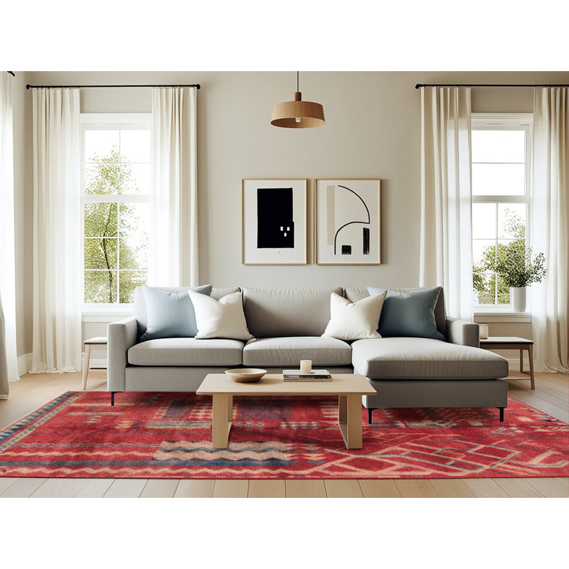 Abstract Indoor Rug, Rectangle 6' x 9'