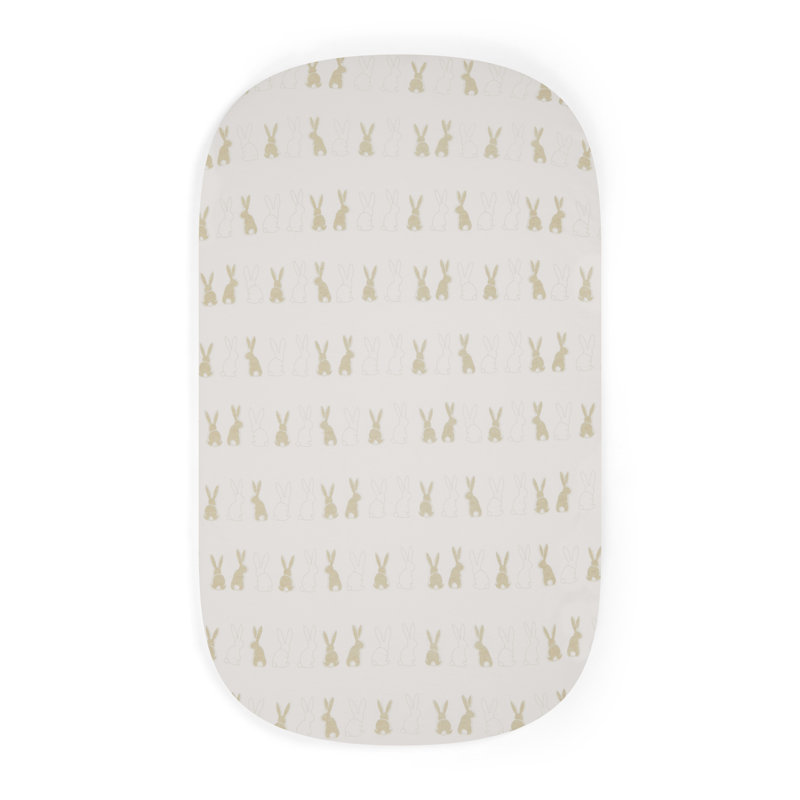 2 PACK FITTED CRIB SHEETS - BUNNYCHINO