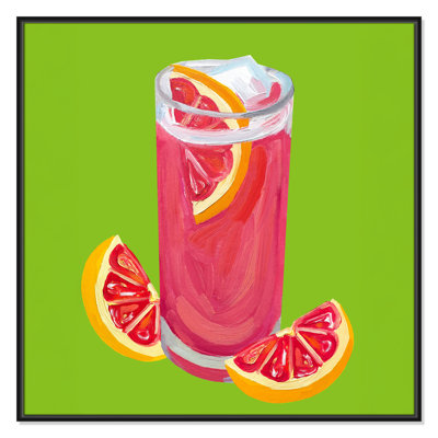 Grapefruit Paloma Pistachio - Square Version Print by Straker