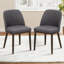 Breathable Fabric Dining Chair - Ergonomic Solid Wood Design, Multi-Scene Use-419772743